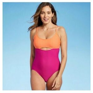 Kona Sol Cut Out One Piece Swimsuit